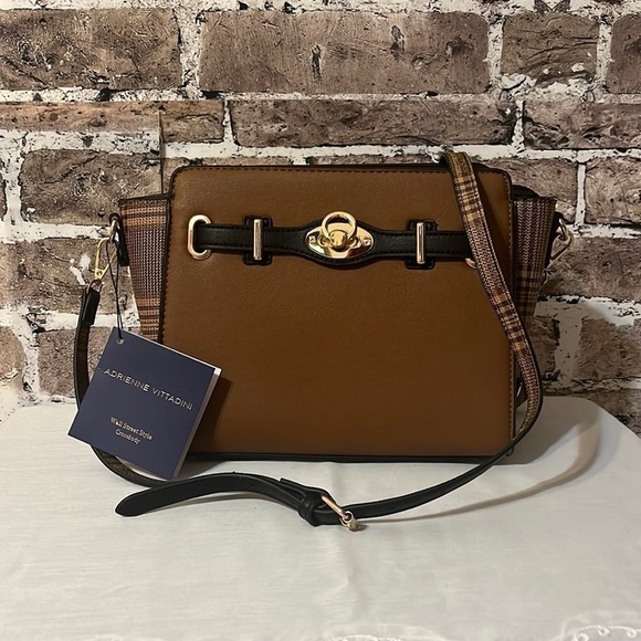 Adrienne Vittadini Wall Street Style Crossbody Handbag - Picture 11 of 11